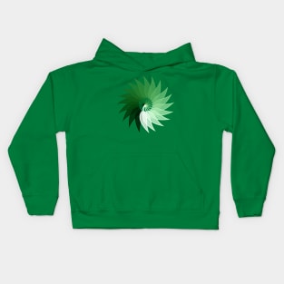 Green Spiral Swirl Kids Hoodie